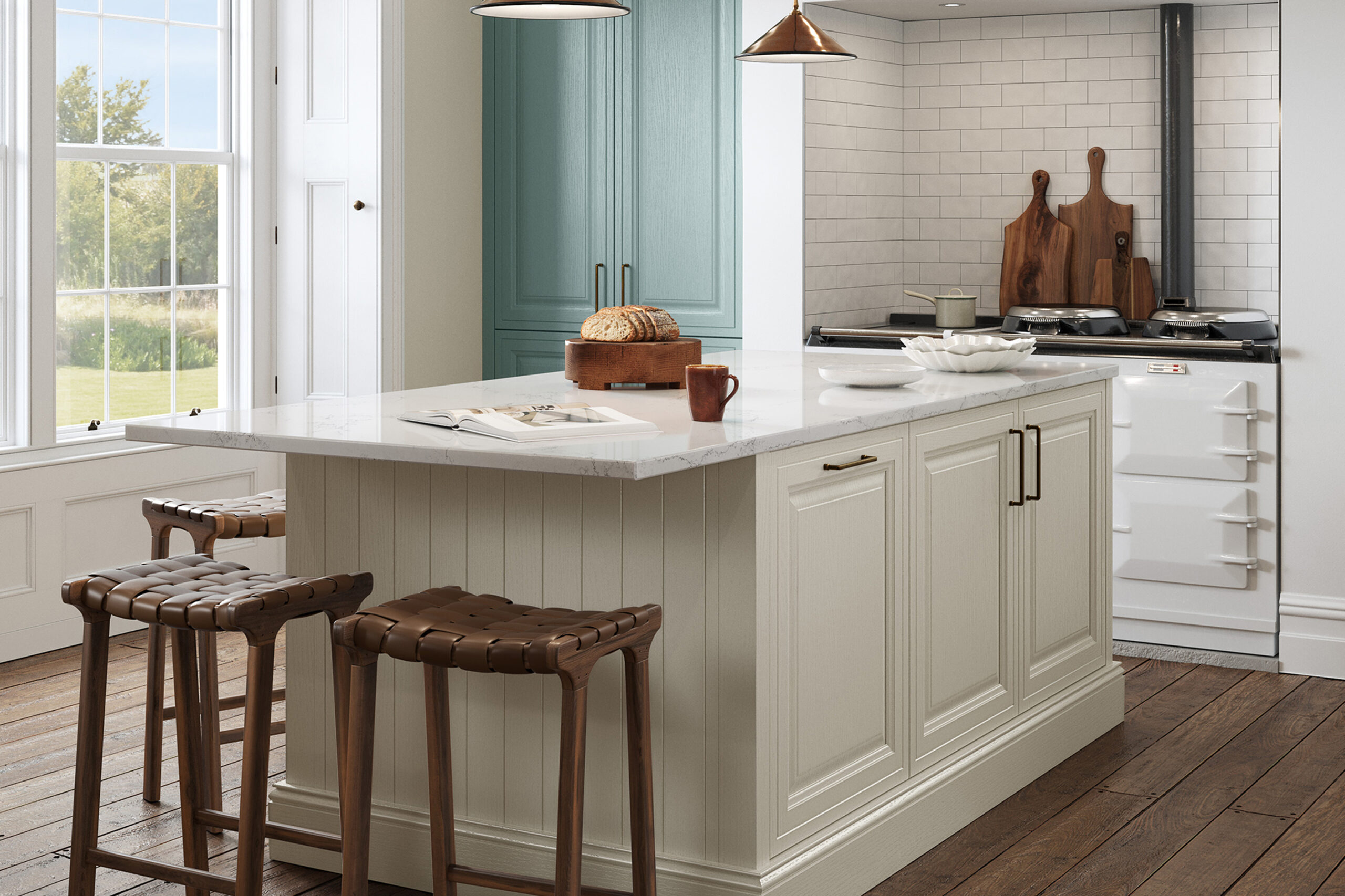 JACOBSON TAUPE GREY & LIGHT TEAL